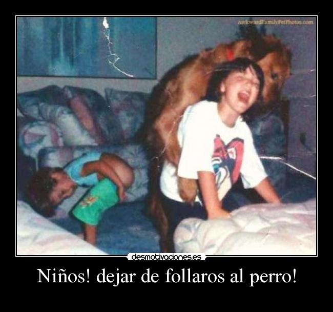 Niños! dejar de follaros al perro! -