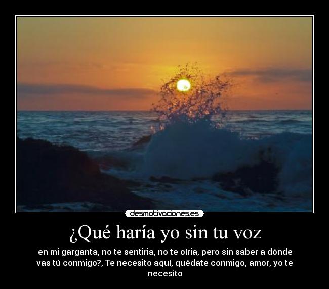 ¿Qué haría yo sin tu voz - 