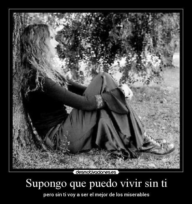 Supongo que puedo vivir sin ti - pero sin ti voy a ser el mejor de los miserables