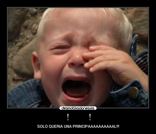 !        ! - SOLO QUERIA UNA PRINCIPAAAAAAAAAAL!!!