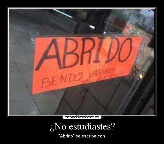 ¿No estudiastes? -