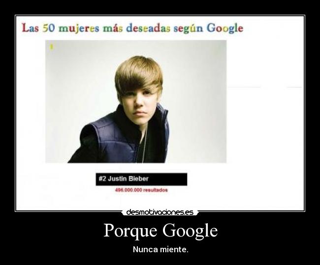 Porque Google - Nunca miente.