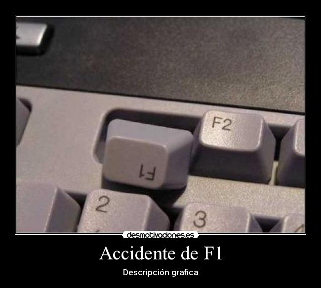 Accidente de F1 - Descripción grafica