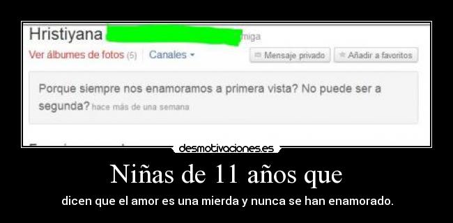 Niñas de 11 años que -