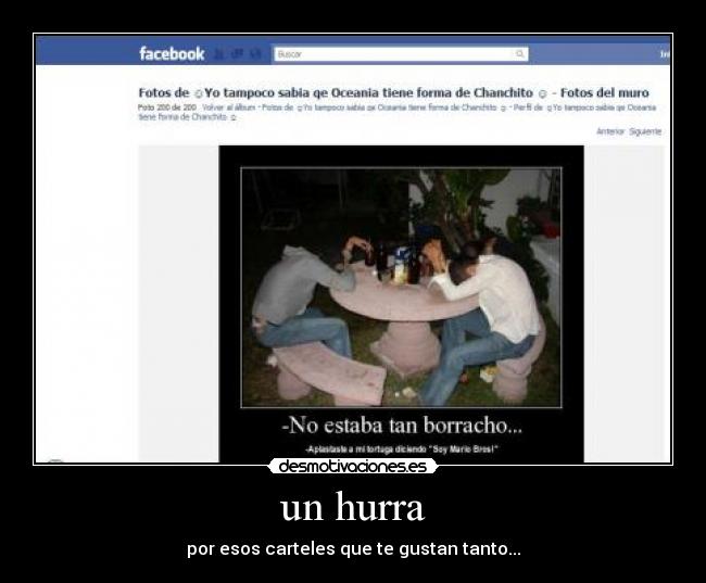 un hurra - por esos carteles que te gustan tanto...