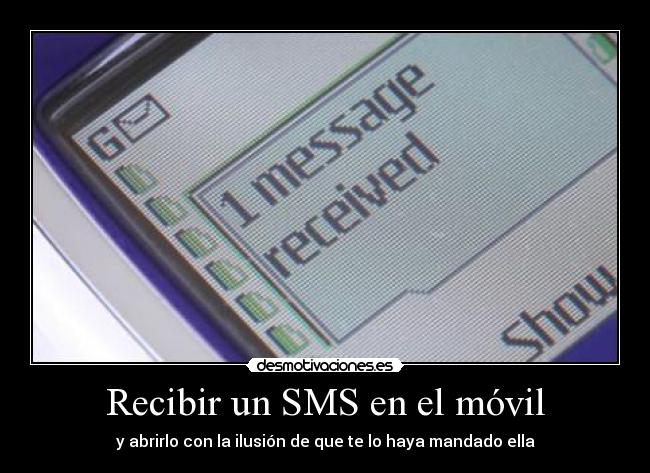 Recibir un SMS en el móvil -