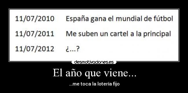 El año que viene... -