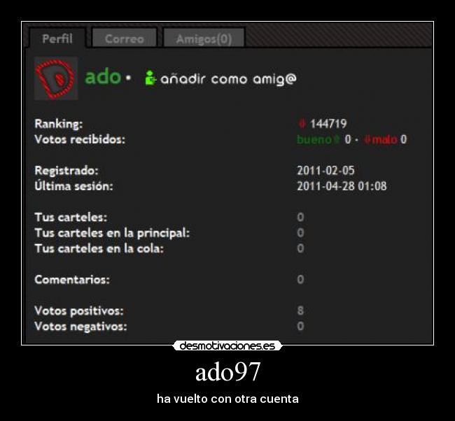 ado97 - ha vuelto con otra cuenta
