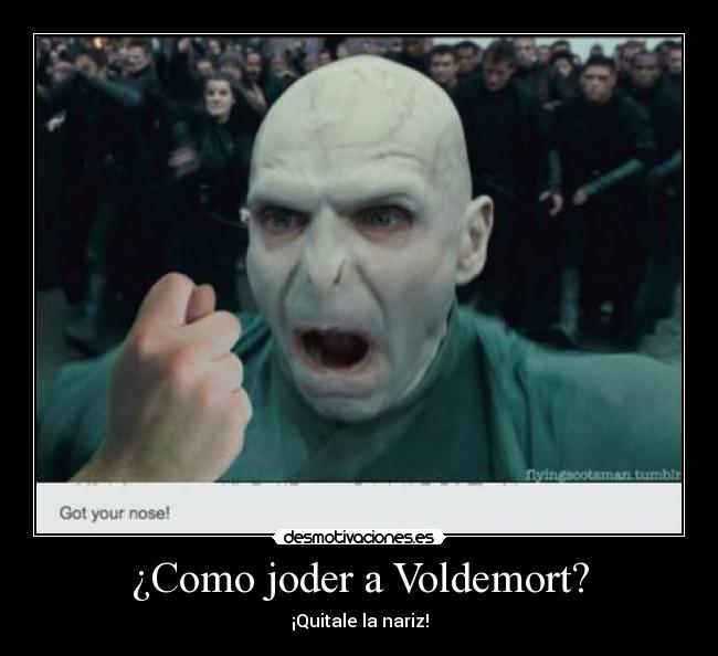 ¿Como joder a Voldemort? - ¡Quitale la nariz!