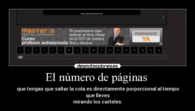 El número de páginas -