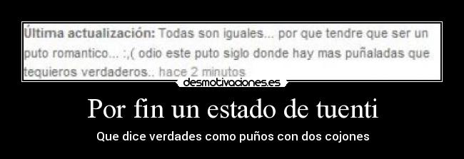 Por fin un estado de tuenti -