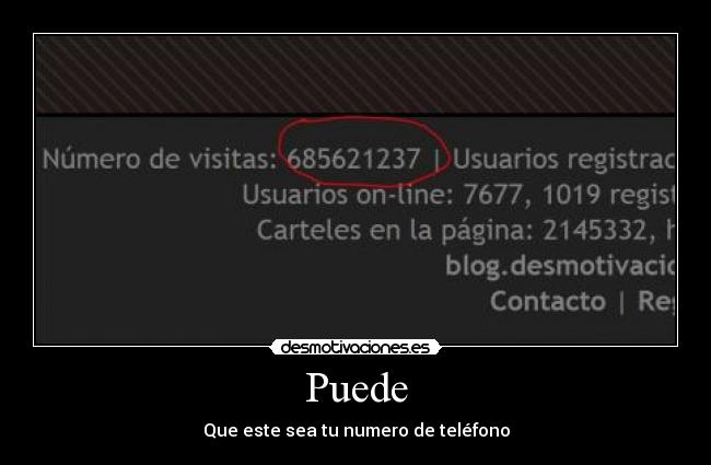 Puede - Que este sea tu numero de teléfono