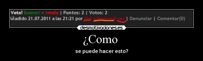 ¿Como -