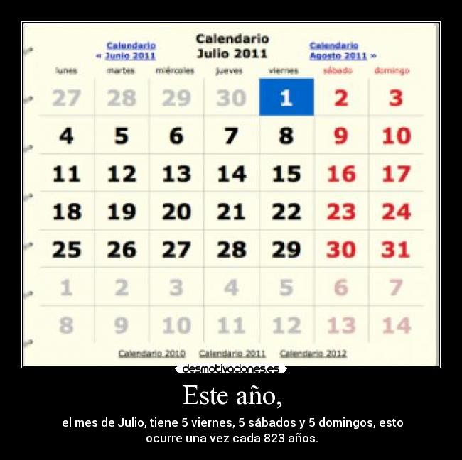 Este año, -