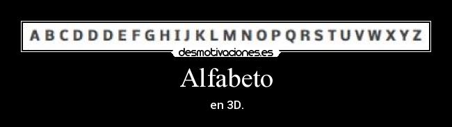 Alfabeto - en 3D.