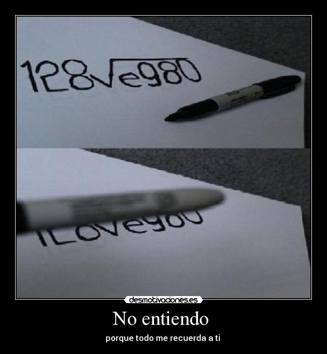 No entiendo  - 