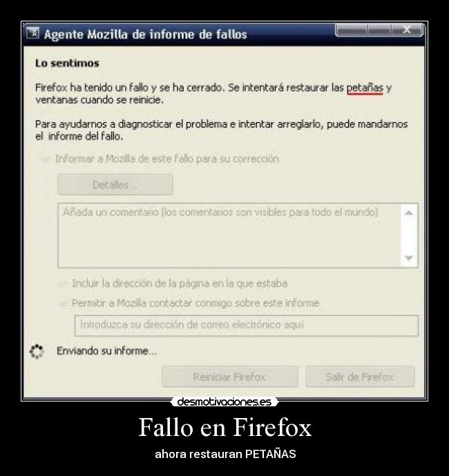 Fallo en Firefox - 