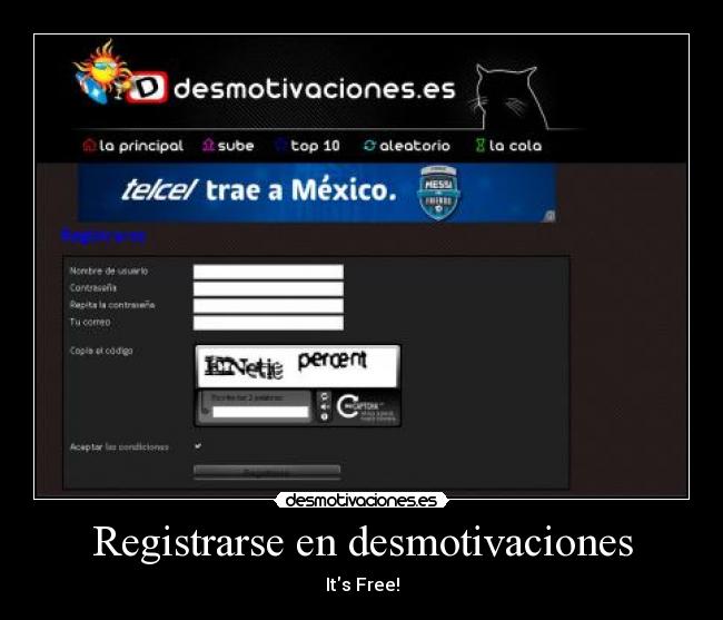 Registrarse en desmotivaciones -