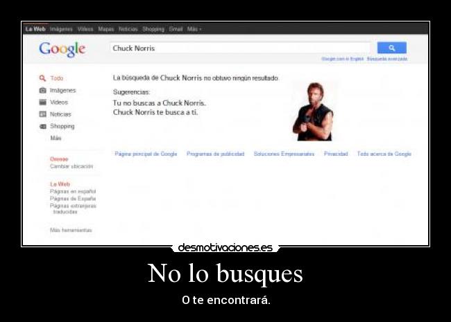 No lo busques -