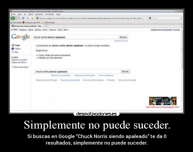 Simplemente no puede suceder. -