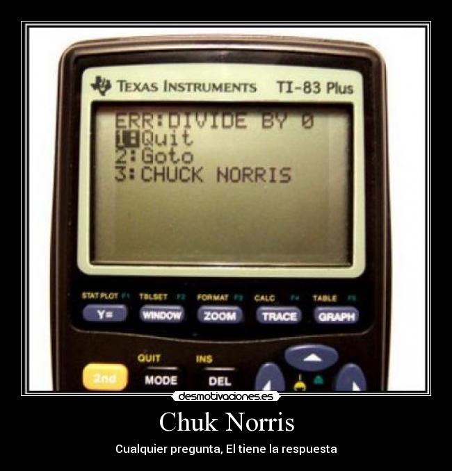 Chuk Norris - Cualquier pregunta, El tiene la respuesta