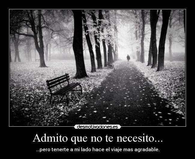 Admito que no te necesito... - 