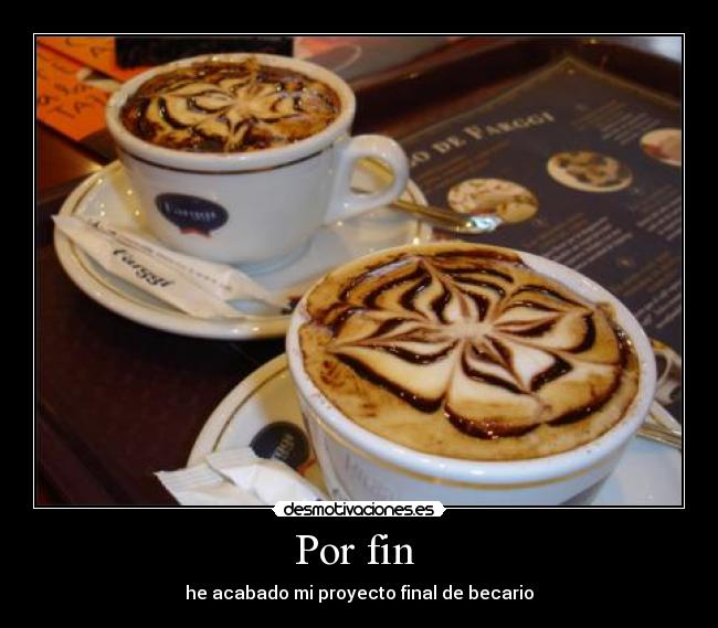 Por fin  - he acabado mi proyecto final de becario