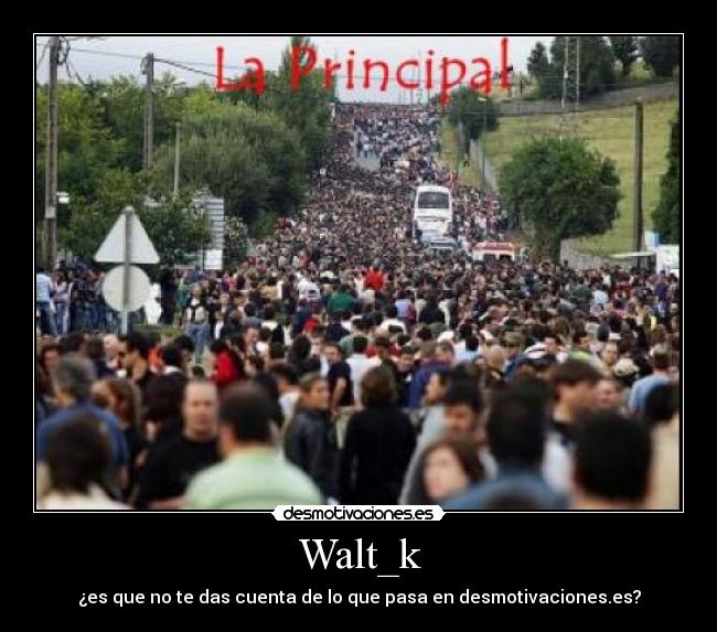 Walt_k - ¿es que no te das cuenta de lo que pasa en desmotivaciones.es?