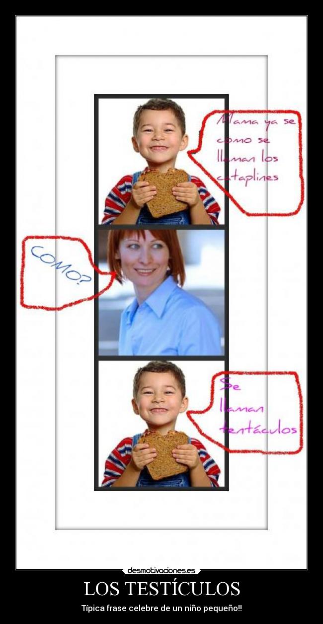 LOS TESTÍCULOS - Típica frase celebre de un niño pequeño!!