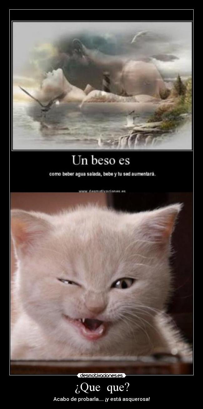 ¿Que que? - Acabo de probarla.... ¡y está asquerosa!