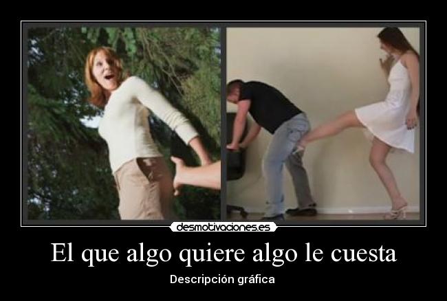 El que algo quiere algo le cuesta - Descripción gráfica 