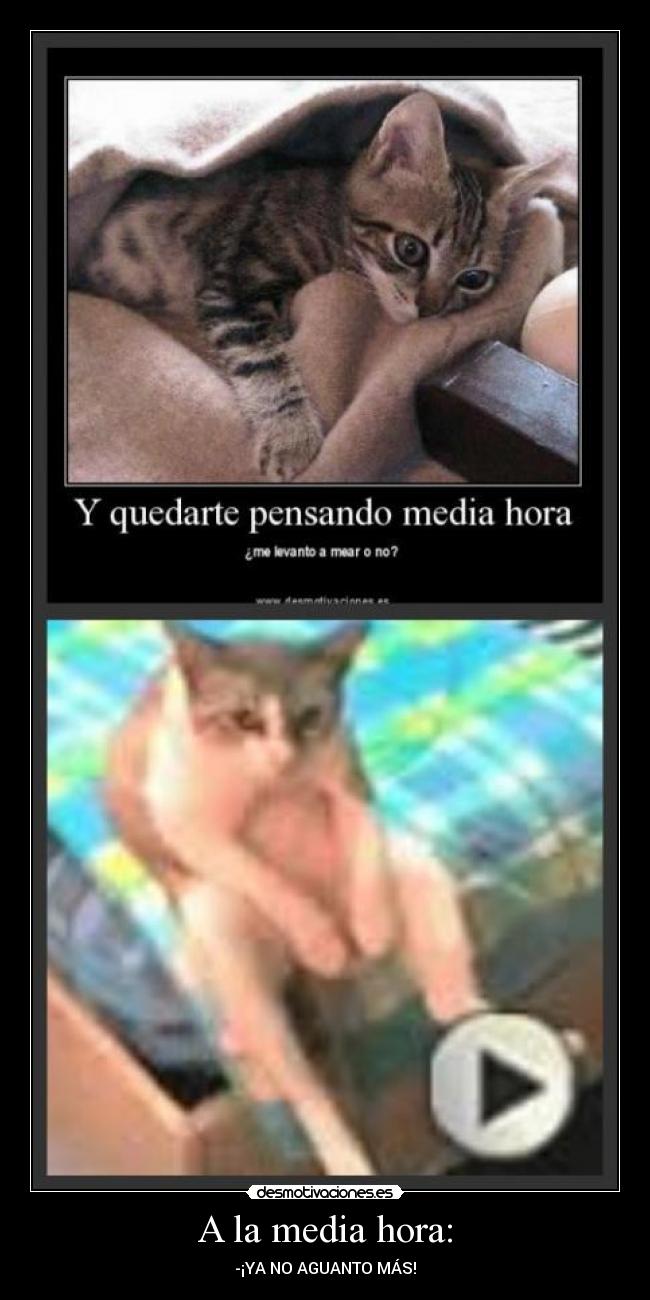 A la media hora: - -¡YA NO AGUANTO MÁS!