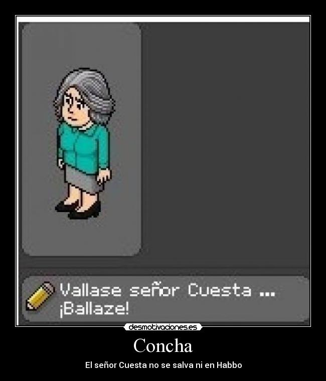 Concha - El señor Cuesta no se salva ni en Habbo