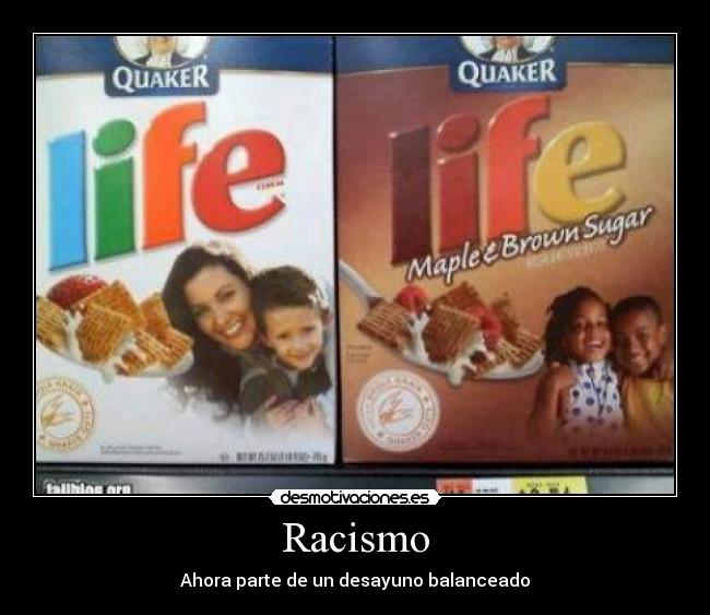 carteles desayuno cereal racismo desmotivaciones