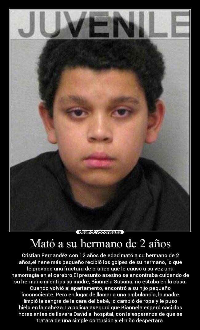 Mató a su hermano de 2 años - 