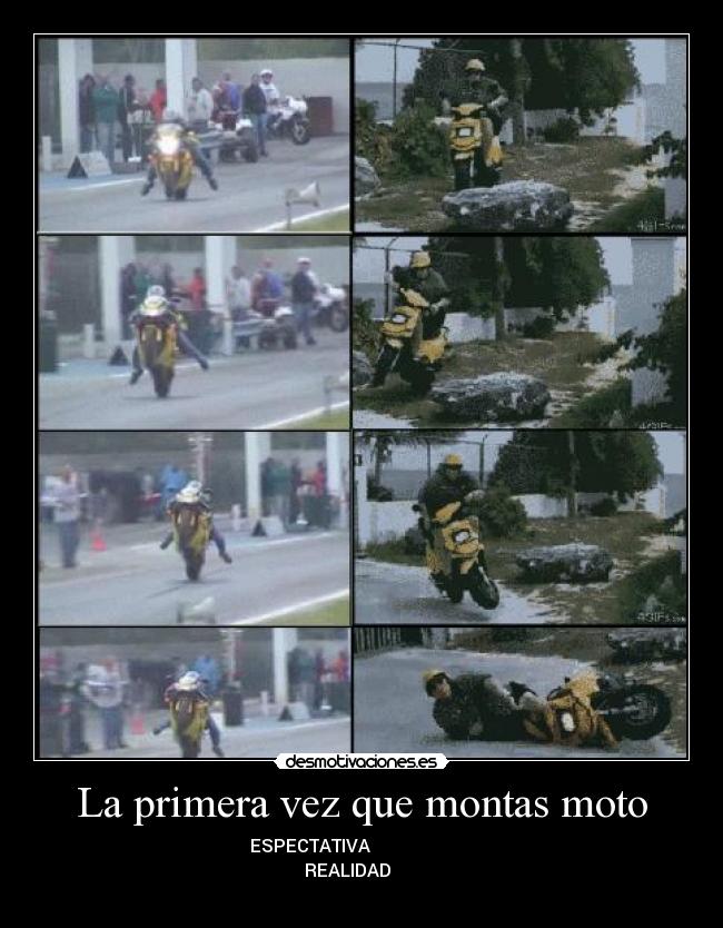 La primera vez que montas moto -