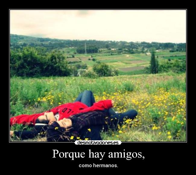 Porque hay amigos, - como hermanos.