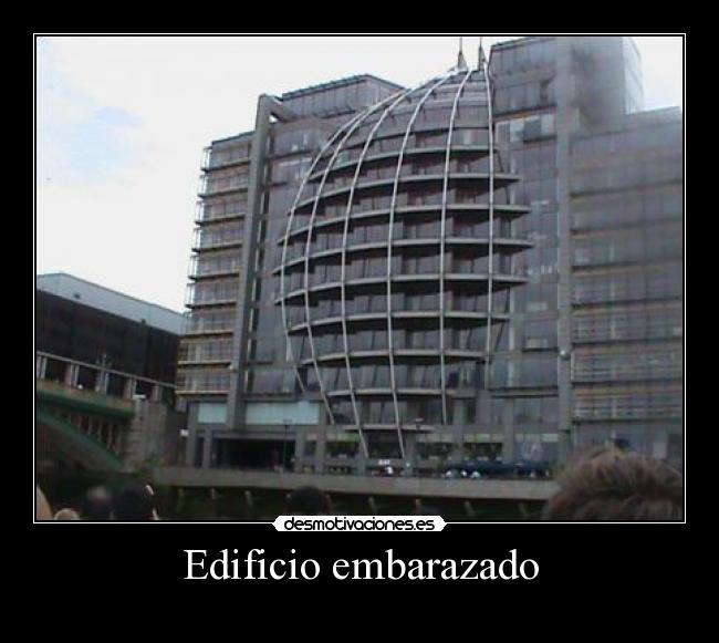 carteles edificio embarazado desmotivaciones