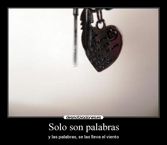 Solo son palabras - 