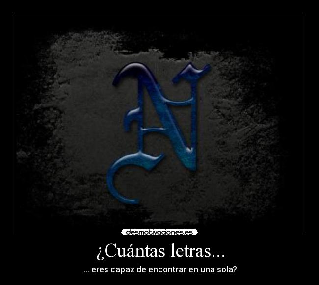 ¿Cuántas letras... - 