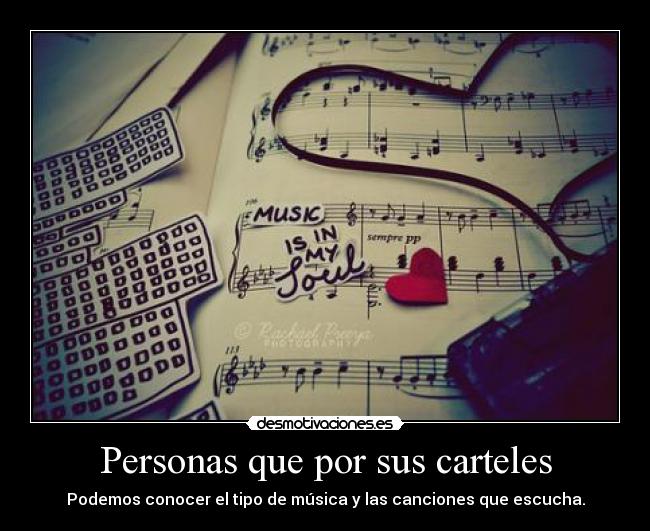 Personas que por sus carteles - 