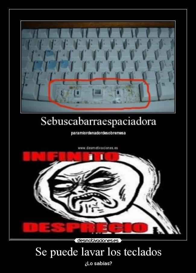 Se puede lavar los teclados -