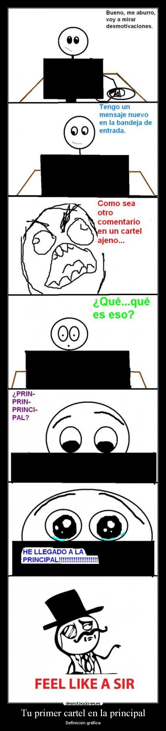 Tu primer cartel en la principal - 