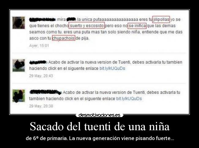 Sacado del tuenti de una niña -