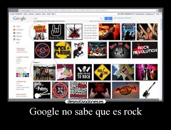 Google no sabe que es rock - 
