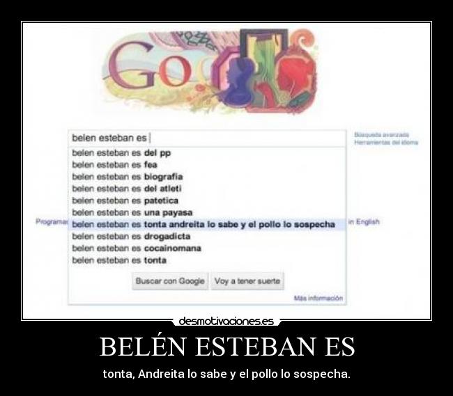 BELÉN ESTEBAN ES - tonta, Andreita lo sabe y el pollo lo sospecha.