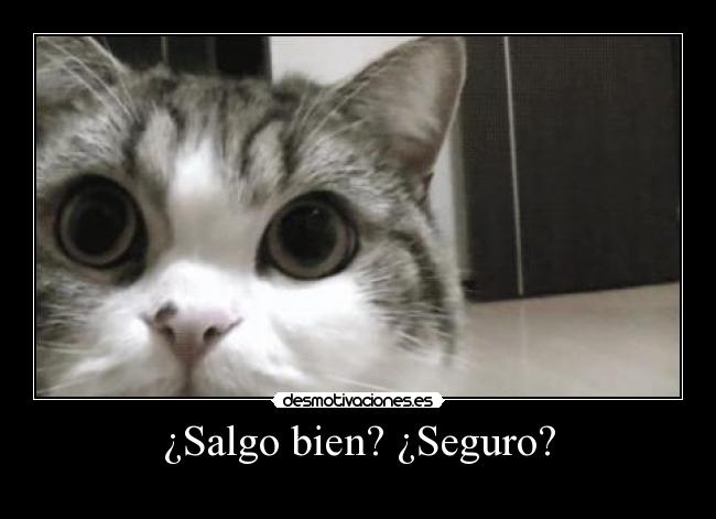 ¿Salgo bien? ¿Seguro? -