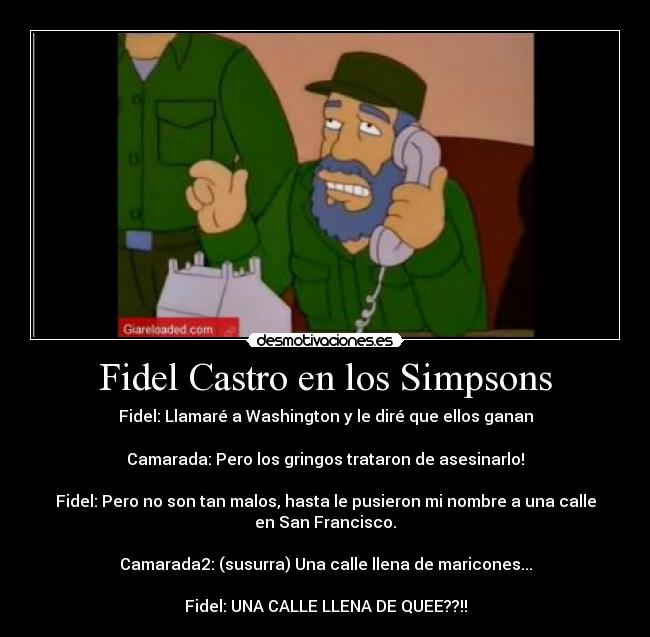 Fidel Castro en los Simpsons -