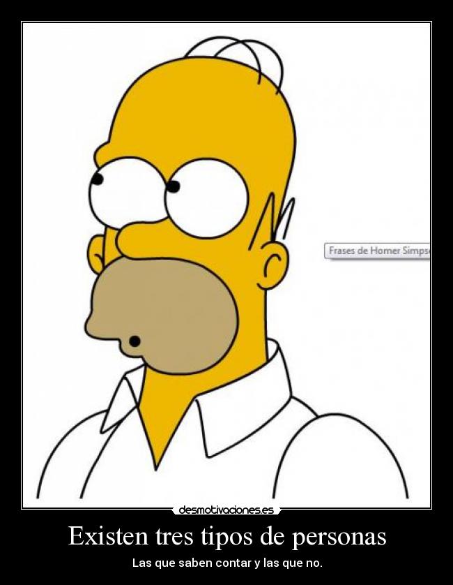 Existen tres tipos de personas -