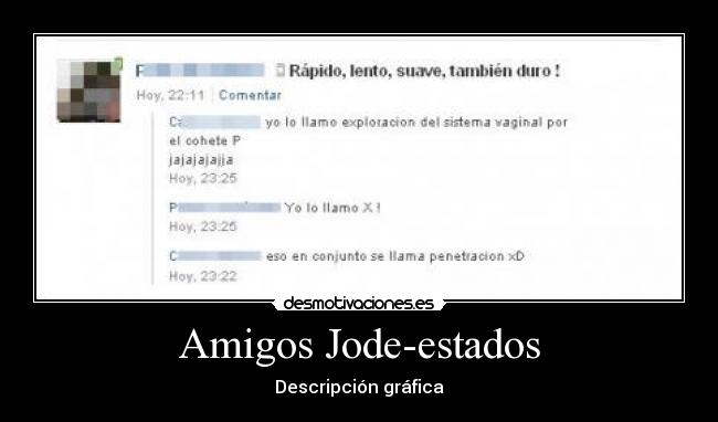 Amigos Jode-estados - Descripción gráfica